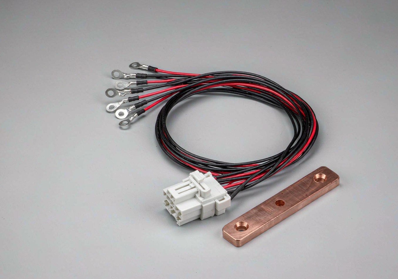 Energy storage BMS sensing harness with ring terminals